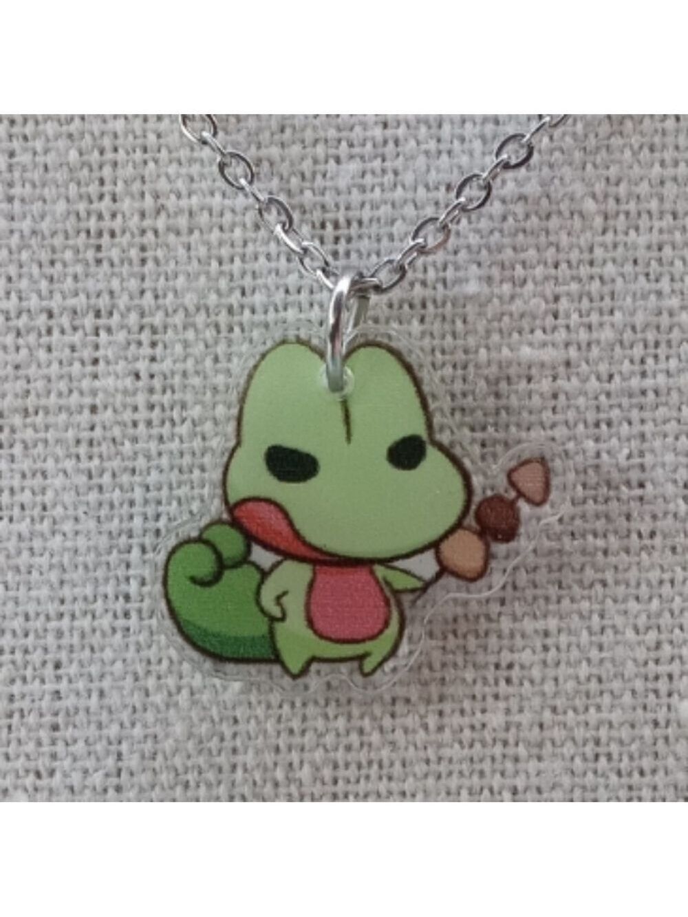 2/$10 Pokemon Dainty Treecko Kawaii Stainless Steel Necklace NWT